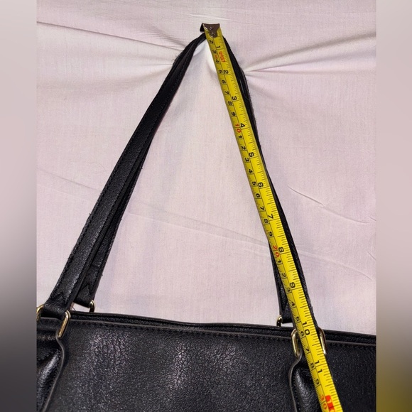 Liz Claiborne Black Tote with Gold Zipper - Picture 15 of 15